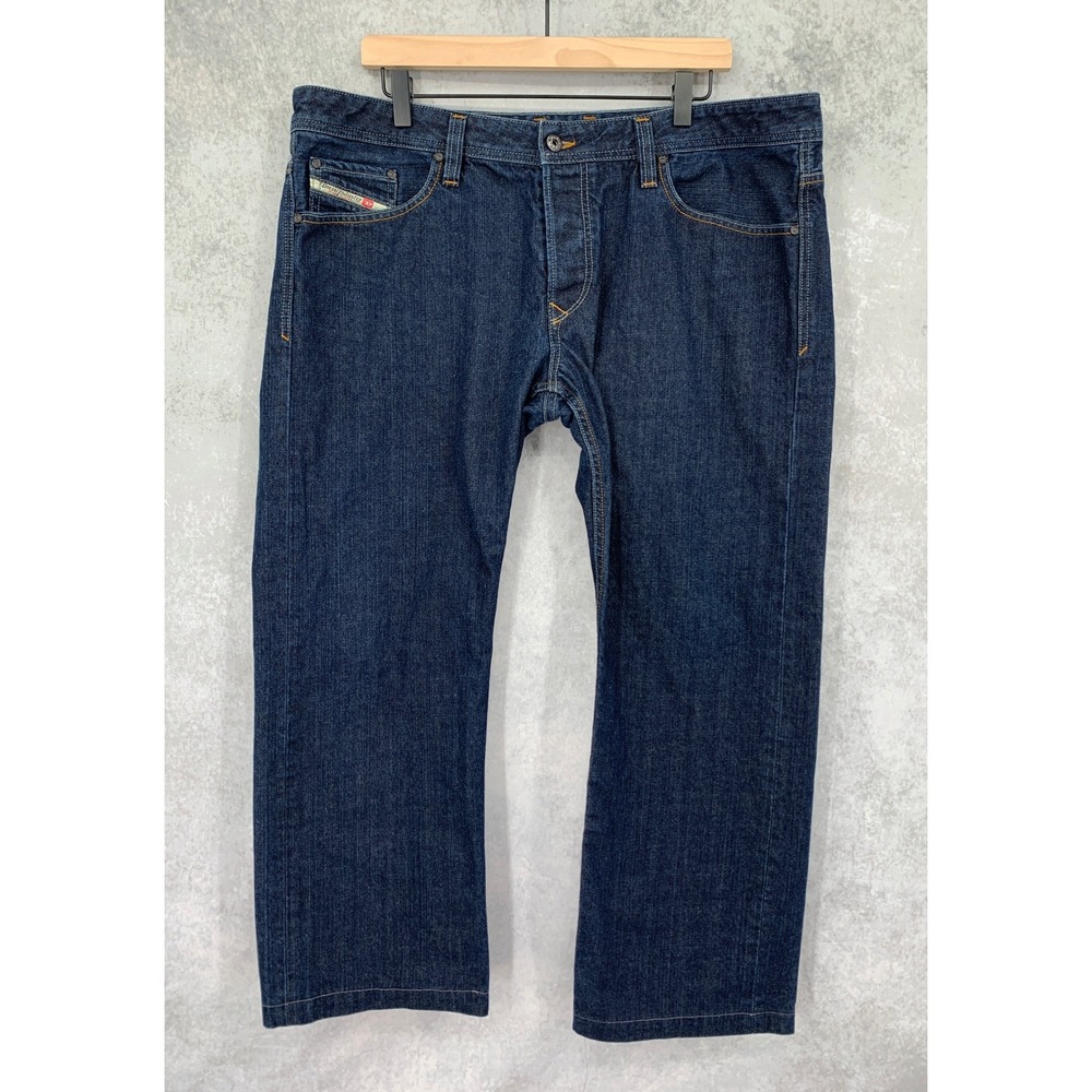 Diesel Viker Jeans Mens 38x28 Blue Straight Leg Made USA ORUS7 (Tag 38x32)